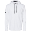 Custom Mens Textured Mixed Media Midweight Hooded Sweatshirt White