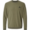 Custom Mens Terry Loop Crewneck Sweatshirt Olive Strata