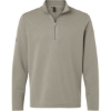 Custom Mens Spacer Quarter-Zip Pullover Silver Pebble