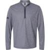 Custom Mens Space Dyed Quarter-Zip Pullover Collegiate Navy Melange