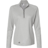 Custom Womens Space Dyed Quarter-Zip Pullover Grey One Heather