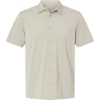 Custom Mens Full Button Down Short Sleeve Shirt Alumina