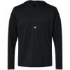 Custom Mens Lightweight Quarter-Zip Hooded Pullover Black