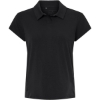 Custom Womens Blended Polo Solid Black