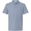Custom Mens Blended Printed Polo Blue Dawn Melange