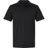 Custom Mens Textured Stripe Polo Black