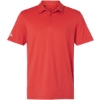 Custom Mens Textured Stripe Polo Bright Red
