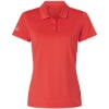 Custom Womens Textured Stripe Polo Bright Red
