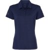 Custom Womens Textured Stripe Polo Dark Blue