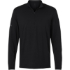 Custom Mens Textured Stripe Quarter-Zip Pullover Black