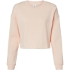 Custom Womens Lightweight Crop Crewneck Sweatshirt Blush