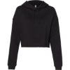 Custom Women’s Lightweight Crop Hooded Sweatshirt Black