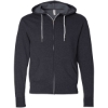 Custom Unisex Lightweight Full-Zip Hooded Sweatshirt Charcoal Heather