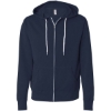 Custom Unisex Lightweight Full-Zip Hooded Sweatshirt Classic Navy