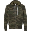 Custom Unisex Lightweight Full-Zip Hooded Sweatshirt Forest Camo