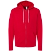 Custom Unisex Lightweight Full-Zip Hooded Sweatshirt Red