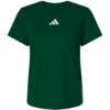 Custom Womens Pregame T-Shirt Dark Green/ White