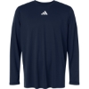 Custom Mens Pregame Long Sleeve T-Shirt Team Navy Blue/ White