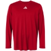 Custom Mens Pregame Long Sleeve T-Shirt Team Power Red/ White