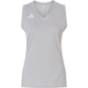 Custom Womens Quickset V-Neck Sleeveless Jersey Team Light Grey/ White