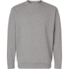 Custom Mens Fleece Crewneck Sweatshirt Medium Grey Heather/ White