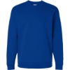 Custom Mens Fleece Crewneck Sweatshirt Team Royal Blue/ White