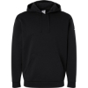 Custom Mens Fleece Hooded Sweatshirt Black/ White