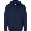 Custom Mens Fleece Hooded Sweatshirt Team Navy Blue/ White