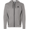 Custom Mens Game & Go Fleece Full-Zip Hooded Sweatshirt Medium Grey Heather