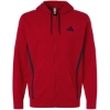 Custom Mens Game & Go Fleece Full-Zip Hooded Sweatshirt Team Power Red