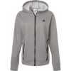 Custom Womens Game & Go Fleece Full-Zip Hooded Sweatshirt Medium Grey Heather/ Black