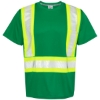 Custom Unisex EV Series® Enhanced Visibility Contrast Pocket T-Shirt Green/ Lime - B204