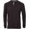 Custom Unisex Henley Long Sleeve T-Shirt Black