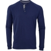 Custom Unisex Henley Long Sleeve T-Shirt Navy
