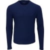 Custom Mens Waffle Knit Long Sleeve T-Shirt Navy