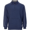 Custom Mens French Terry Quarter-Zip Pullover Navy Heather