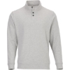 Custom Mens French Terry Button Pullover Oxford Heather