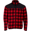 Custom Mens Everest Peak Fleece Jacket Red Buffalo/ Black
