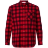 Custom Mens Flannel Button Down Shirt Red/ Black Buffalo
