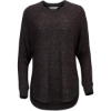 Custom Womens Cuddle Oversize Pullover Sweater Black Heather