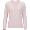 Custom Womens Cuddle V-Neck Pullover Pink Serenity