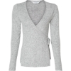 Custom Womens Cuddle Wrap Top Oxford Heather