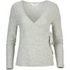 Custom Womens Cuddle Wrap Top Sage Heather