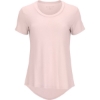 Custom Womens Bamboo Scoop Neck T-Shirt Pink Serenity