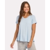 Custom Womens Bamboo Scoop Neck T-Shirt Sky Blue