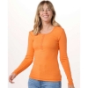 Custom Womens Harper Long Sleeve Henley Mandarin
