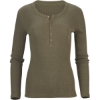Custom Womens Harper Long Sleeve Henley Olive