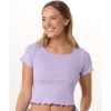 Custom Womens Baby Rib T-Shirt Wisteria