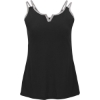 Custom Womens Split Shoulder Tank Top Black/ Oxford Heather