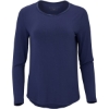 Custom Womens Bamboo Long Sleeve T-Shirt Navy